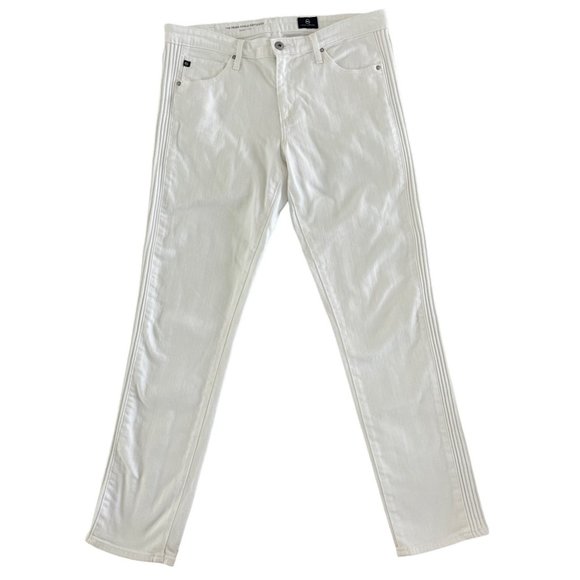 AG Adriano Goldschmied The Prima Ankle Pintucked‎ White Jeans Womens 29R $215 - Picture 4 of 14